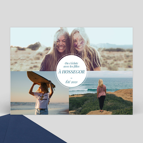 Carte Postale �tiquette cercle