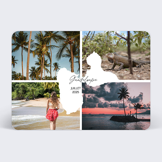 Carte postale Étiquette Guadeloupe