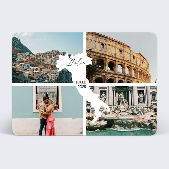 Carte postale Etiquette Italie