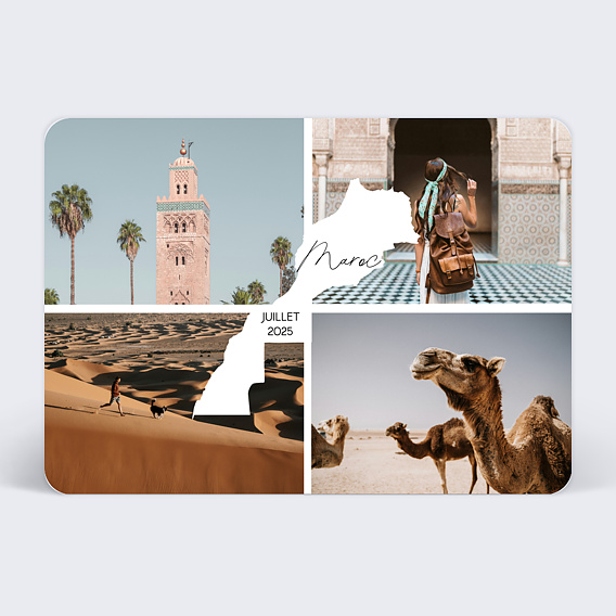 Carte postale Étiquette Maroc