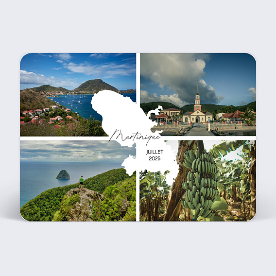 Carte postale Étiquette Martinique