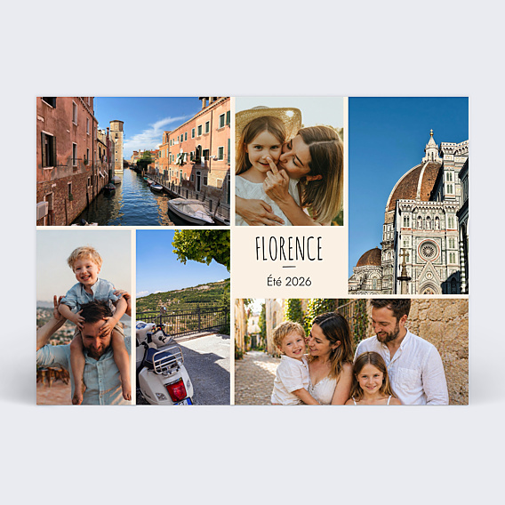 Carte postale Étiquette vacances