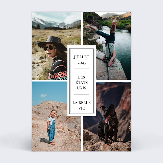 Carte Postale �tiquette verticale