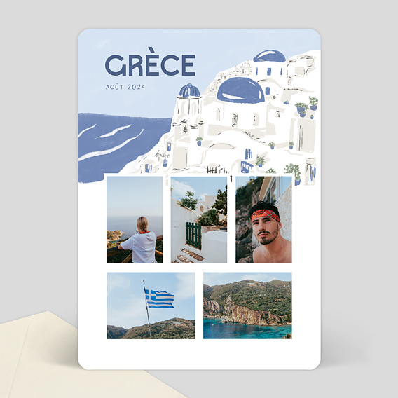 Carte Postale Grèce Illustrée