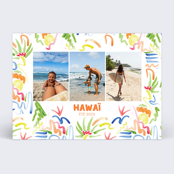 Carte postale Hawaï - Soi Paris x Popcarte