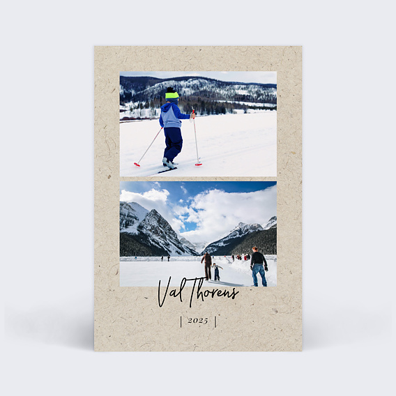 Carte Postale Hiver Chin� 2 photos