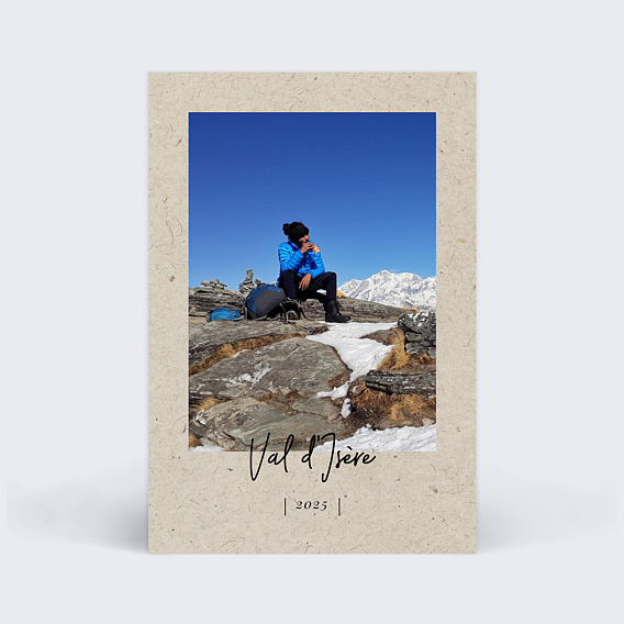 Carte postale Hiver Chiné