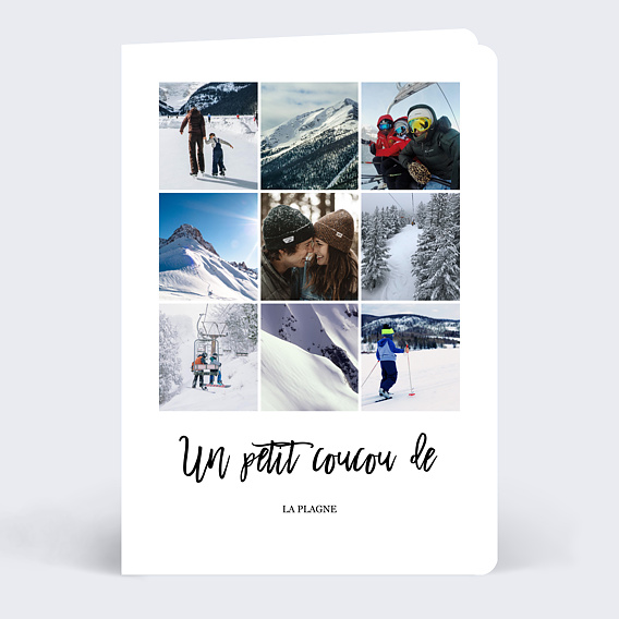 Carte Postale Hiver Multiphoto Chic