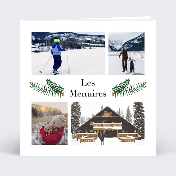 Carte Postale Hiver Multiphoto Festif 