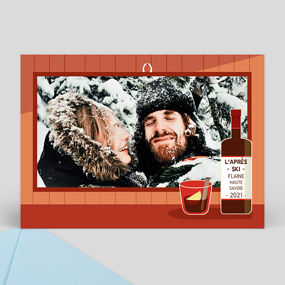 Carte Postale Hiver Plaisir photo seule