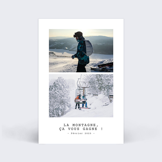 Carte postale Hiver Polaroïd Simple II