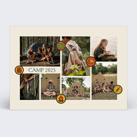 Carte postale Insignes Scouts