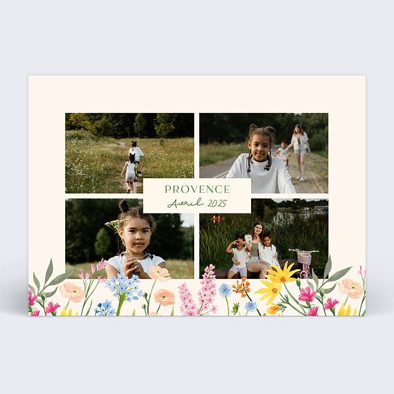 Carte postale Jardin Fleuri