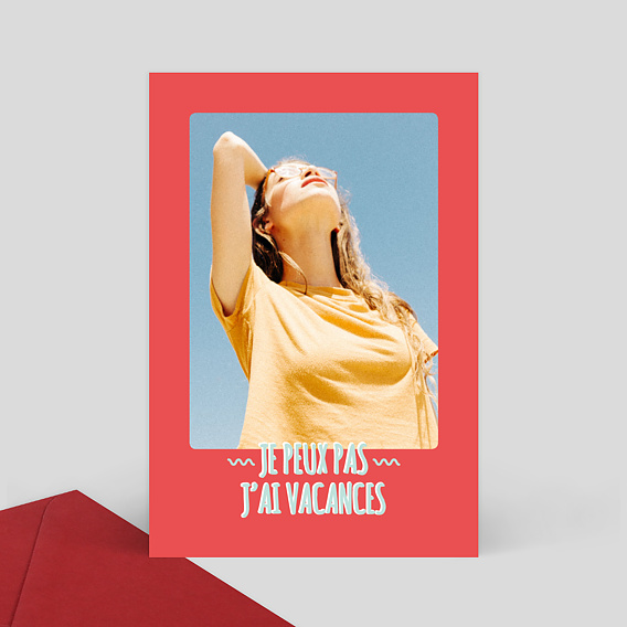Carte Postale Je peux pas j'ai vacances