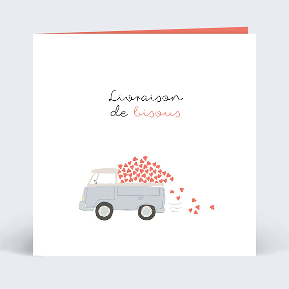 Carte postale Livraison de Bisous