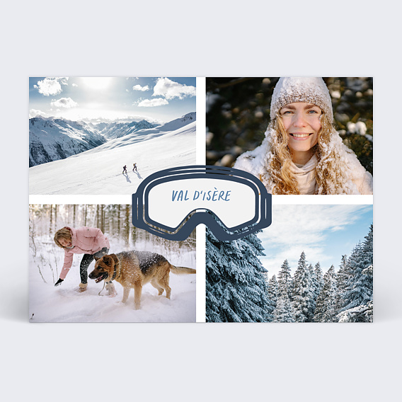 Carte postale Masque de Ski