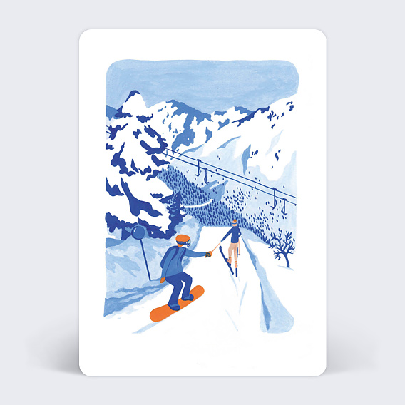 Mona Leu-Leu x Popcarte - Ski