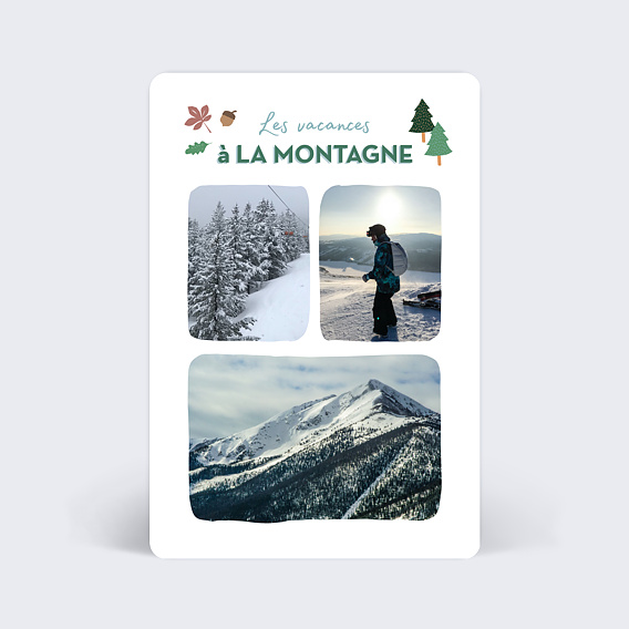 Carte Postale Montagne Hiver