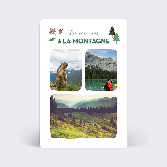 Carte Postale Mini illu montagne