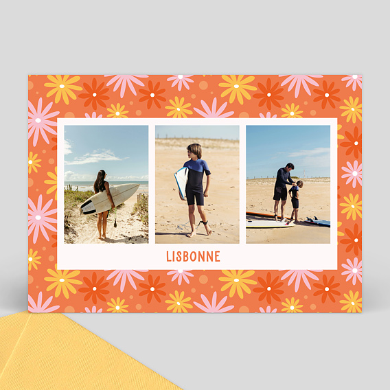 Carte Postale Motif Fleuri - Wings of the Ocean x PaperFlaneur x Popcarte