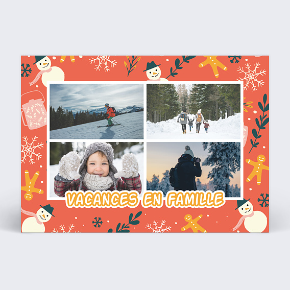 Carte postale Motif Flocon