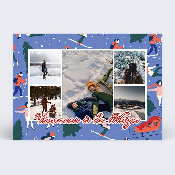 Carte postale Motif Skieur