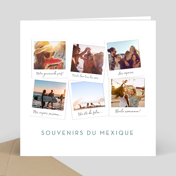 Carte Postale Multi Photos Polaroids