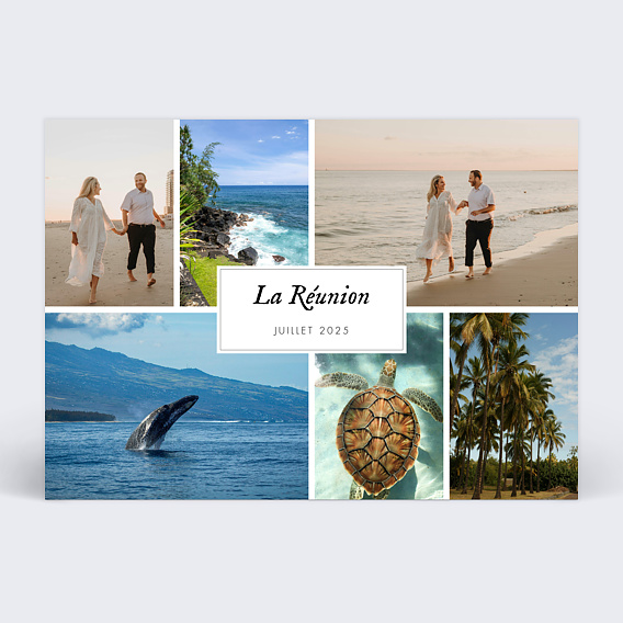 Carte postale Multiphoto Etiquette Paysage