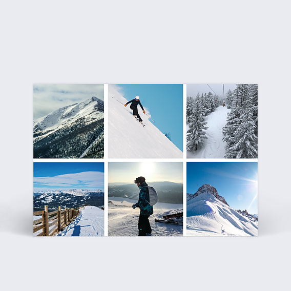 Carte postale Multiphotos 6 Photos Neige