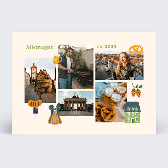 Carte postale Pêle Mêle Allemagne