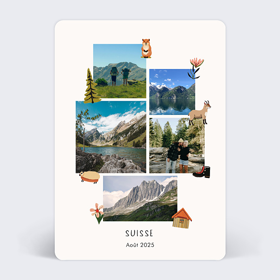 Carte postale Pêle-mêle de la montagne
