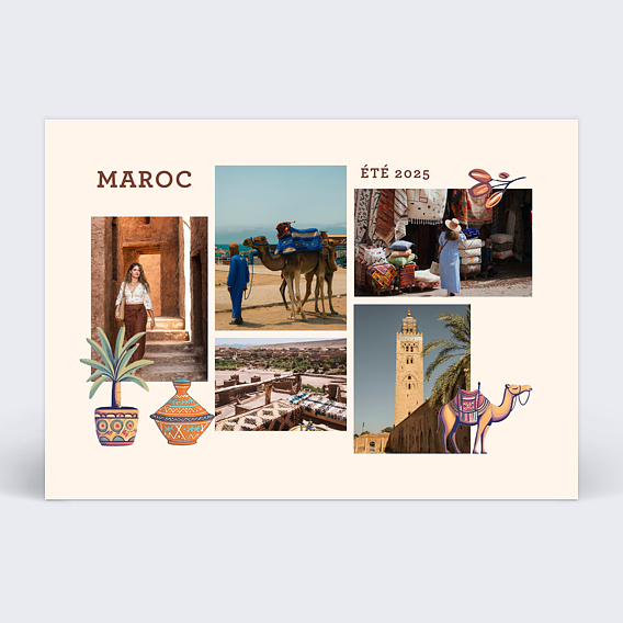 Carte postale Pêle Mêle Maroc