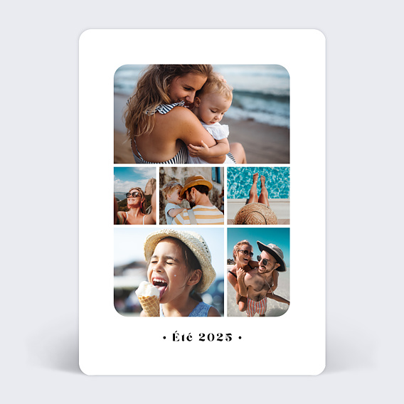 Carte postale Pêle-Mêle Minimaliste