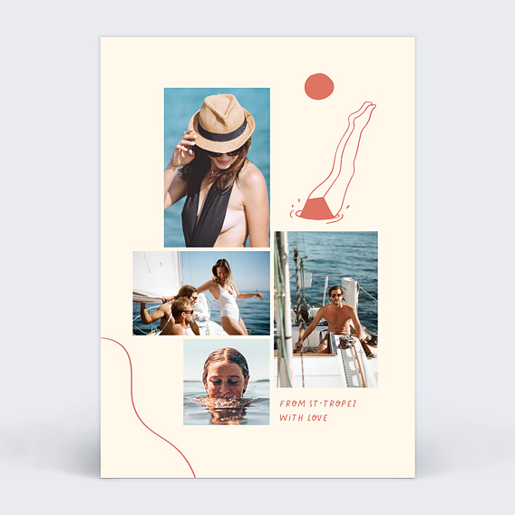 Carte postale Plongeon