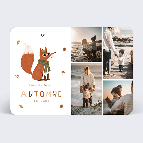 Carte postale Renard d'automne