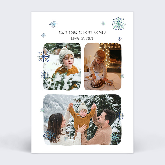 Carte Postale Flocons d'Hiver