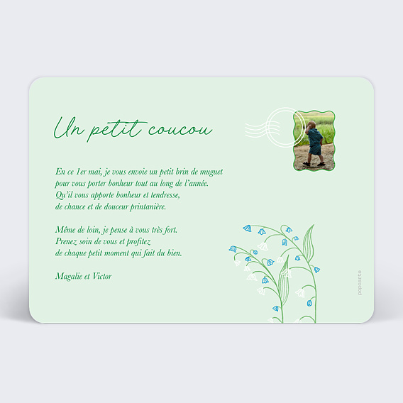 Carte postale Arche de Muguet Verso