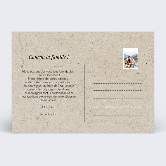 Carte postale Automne Kraft Verso