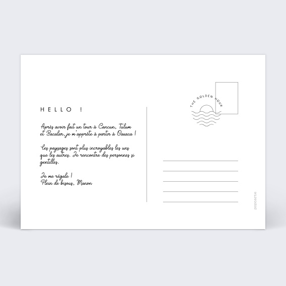 Carte postale Belles Visites Verso