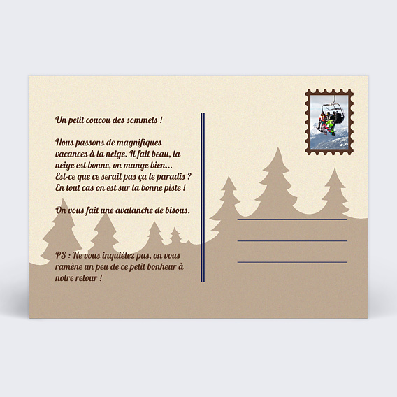 Carte postale Blason vintage Verso