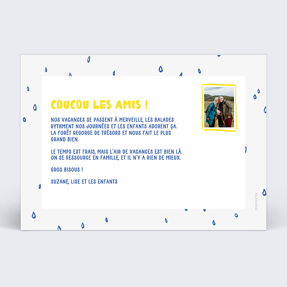 Carte postale Bottes de Pluie Verso