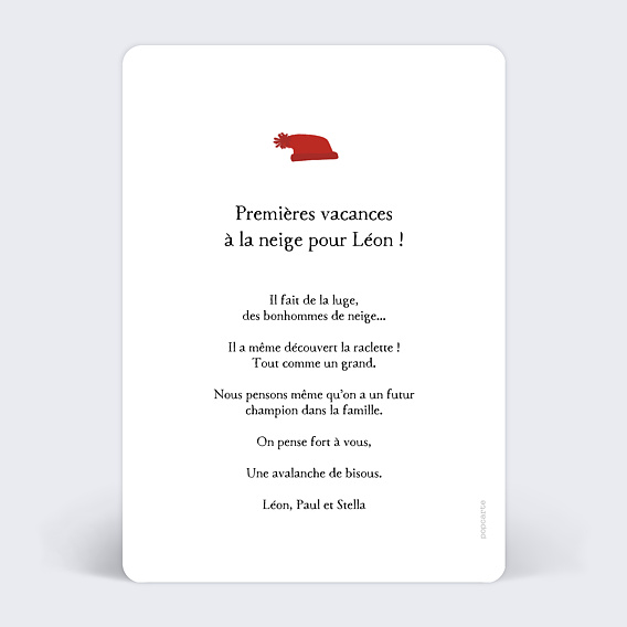 Carte postale Famille Pingouins Verso