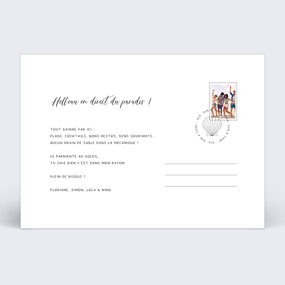 Carte postale Golden Hour Verso