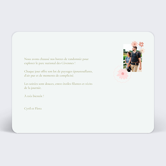 Carte postale Herbes du Printemps Verso