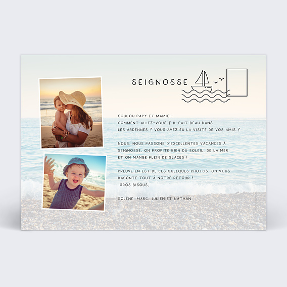 Carte postale La Belle Vie Verso