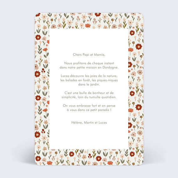 Carte postale Liberty Joyeux Verso