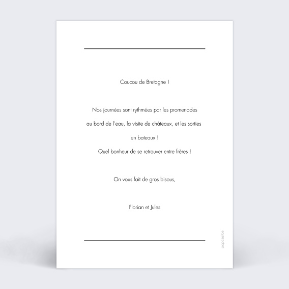 Carte postale Lineal Verso