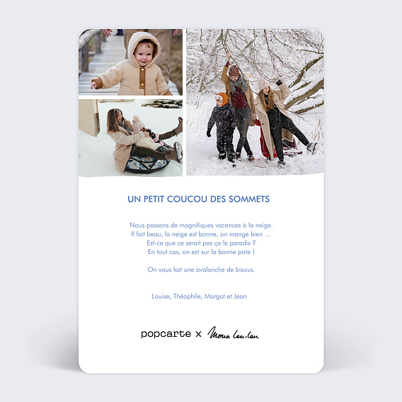 Carte postale Mona Leu-Leu x Popcarte - Famille Verso