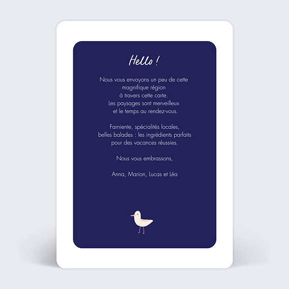 Carte postale Oh happy day Verso