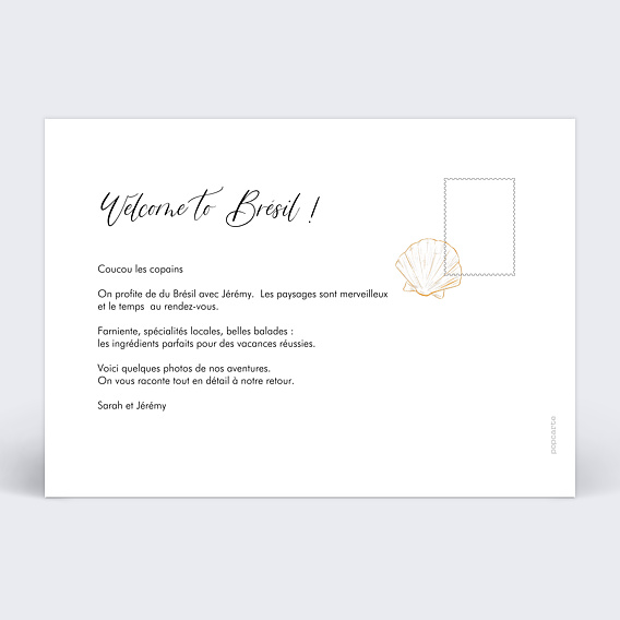 Carte postale Pêche aux Coquillages Verso